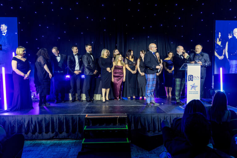 Perthshire Chamber of Commerce Business Star Awards 2024.....Crieff Hydro Hotel
The category winners on stage await the annucement of the Perthshire Buisness of the Year 2024
Picture by Graeme Hart.
Copyright Perthshire Picture Agency
Tel: 07990 594431