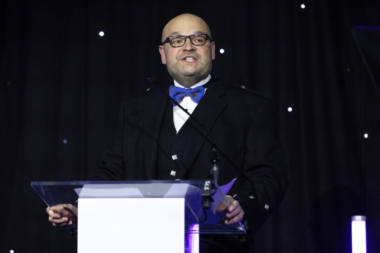 Perthshire Chamber of Commerce Business Star Awards 2024.....Crieff Hydro Hotel
PCoC President Kerr Elliott.
Picture by Graeme Hart.
Copyright Perthshire Picture Agency
Tel: 07990 594431