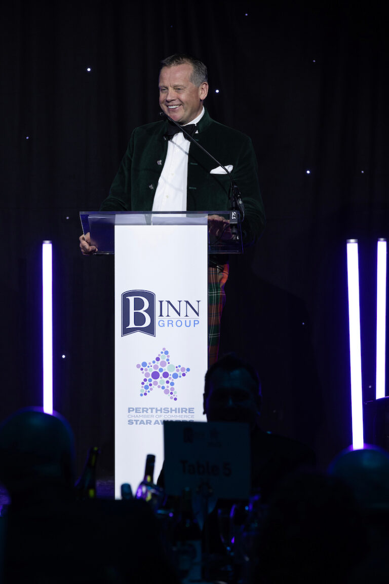 Perthshire Chamber of Commerce Business Star Awards 2024.....Crieff Hydro Hotel
Stephen Leckie, Chair of Visit Scotland
Picture by Graeme Hart.
Copyright Perthshire Picture Agency
Tel: 07990 594431