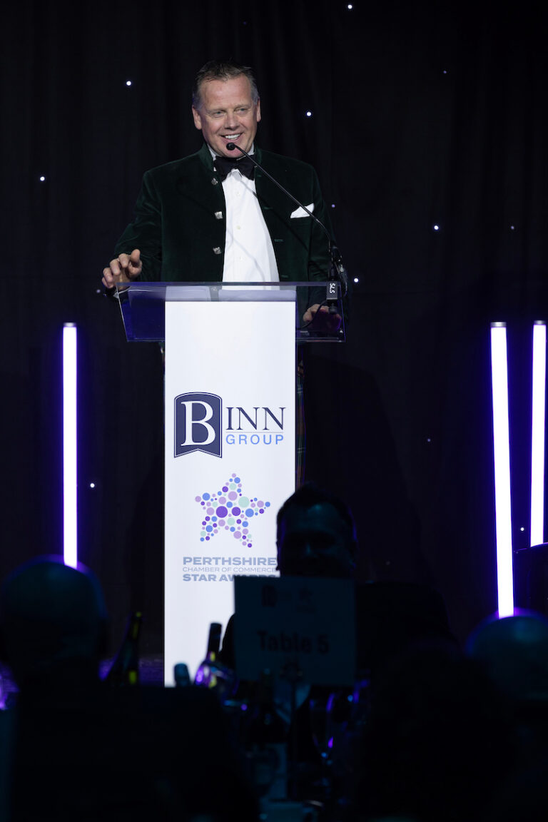 Perthshire Chamber of Commerce Business Star Awards 2024.....Crieff Hydro Hotel
Stephen Leckie, Chair of Visit Scotland
Picture by Graeme Hart.
Copyright Perthshire Picture Agency
Tel: 07990 594431