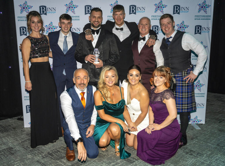 Perthshire Chamber of Commerce Business Star Awards 2024.....Crieff Hydro Hotel
Health and Wellbeing Business of the Year Winner Kevin Cuthbert Personal Training pictured with their trophy
Picture by Graeme Hart.
Copyright Perthshire Picture Agency
Tel: 07990 594431